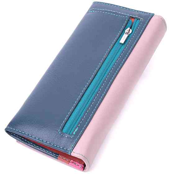 Женский практичный кошелек из натуральной кожи Разноцветный (ST Leather) Киев