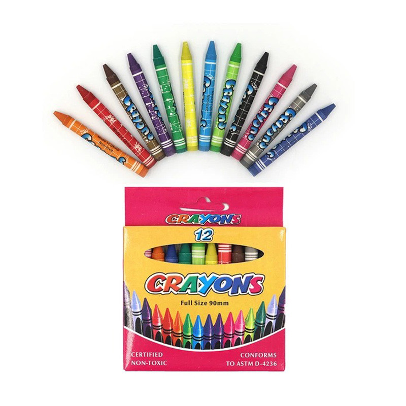 Набір дитячих воскових олівців "Crayons" 8496-12E 90 мм, 12 кольорів Вінниця - фото 2