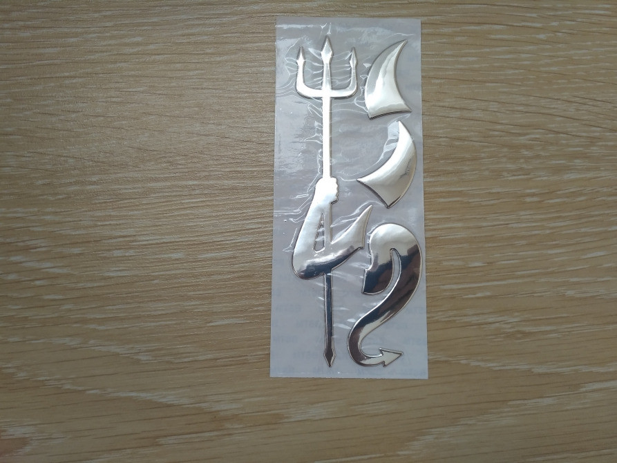 Наклейка Чортик на піктограму авто опукла Київ - фото 2