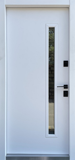 Вхідні металеві двері Страж Rio-S Loft 970х2050 мм антрацит/білий атлас Ліві Київ - фото 2