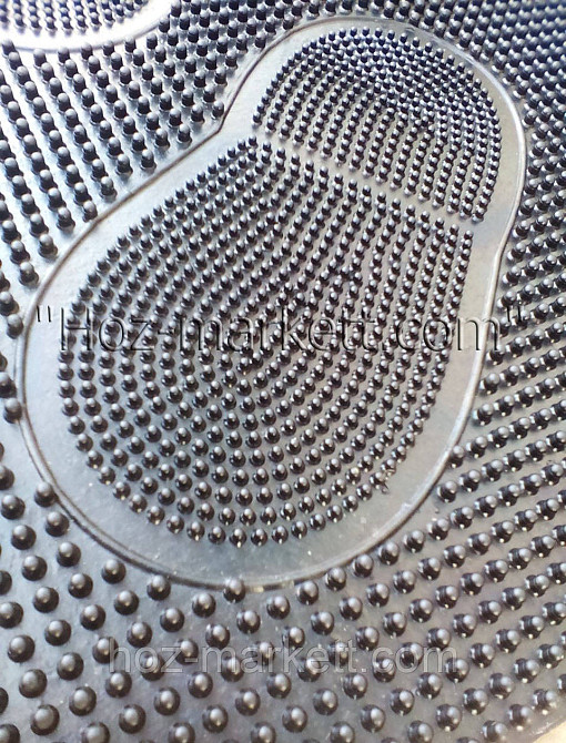 Резиновый коврик 58 см х 36.5 см черный 