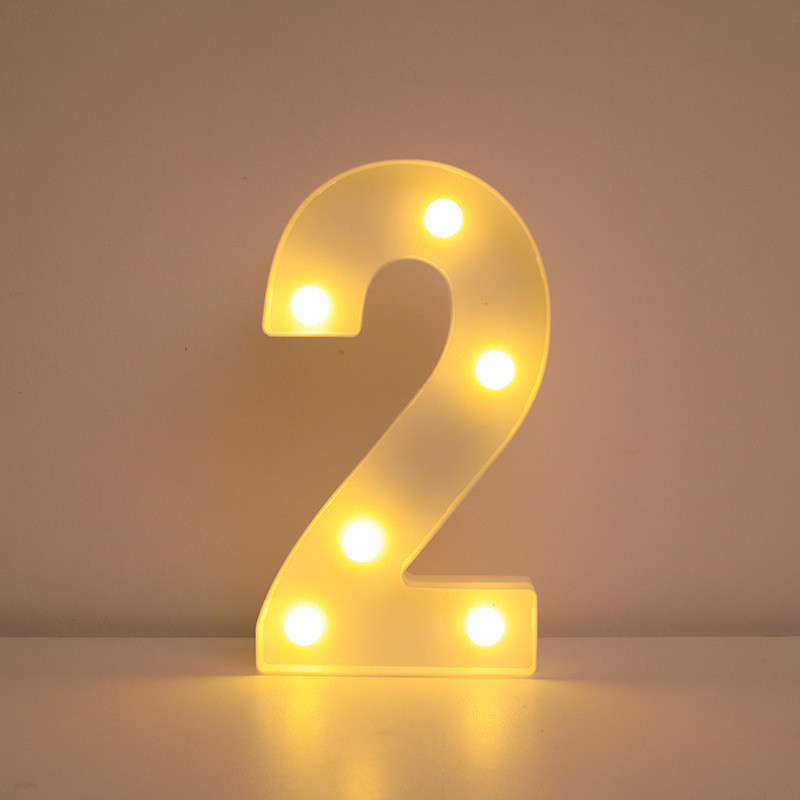Объемная цифра 2 Led маленькая 21 на 11 см белый Киев - изображение 1
