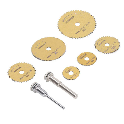 Набор отрезных кругов 6шт и 2 держателя, дисковых пил 22-50мм, HSS Винница - изображение 2