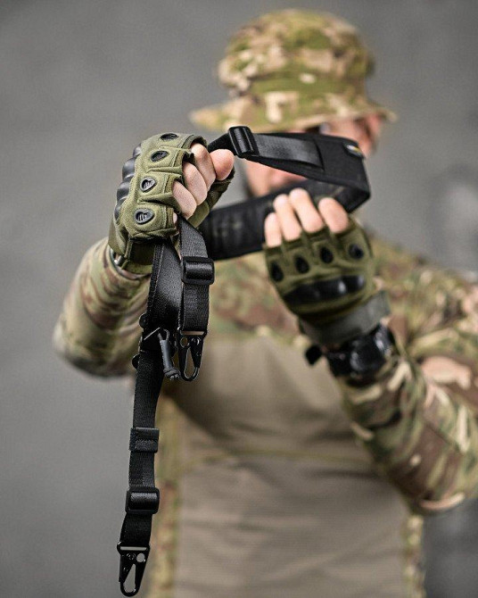 2х двоточковий ремінь збройовий cordura чорний мультикам ДЛ6322 Одеса - фото 1