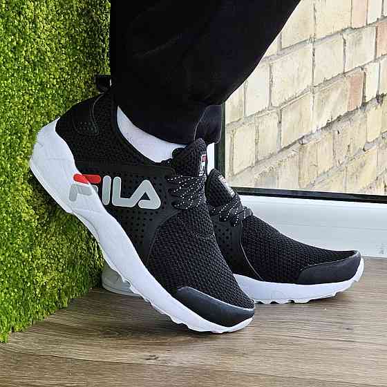 Кроссовки FILA Черные Мужские Фила Сеточка Летние (размеры: 41,42,43,44,45) Видео Обзор Днепр