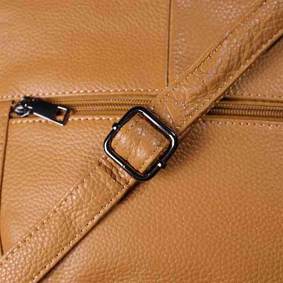 Жіноча сумка на два відділення з натуральної шкіри Світло-коричневий (Vintage) Київ