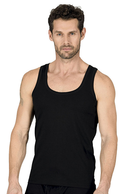 Чоловіча майка — Чорна 100% бавовна Ozkan 11407-2 XXL Київ - фото 1