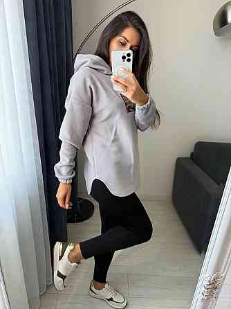 Жіночий теплий костюм-двійка: кофта та лосини двосторонній Polar Фліс + дайвінг на флісі Сірий, 46/48 Одеса