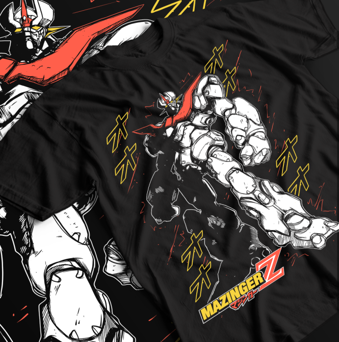 Футболка аниме Мазингер З Емброидеред Аниме оверсайз (S/M/L) Черний AnimeJ0576 Днепр - изображение 1