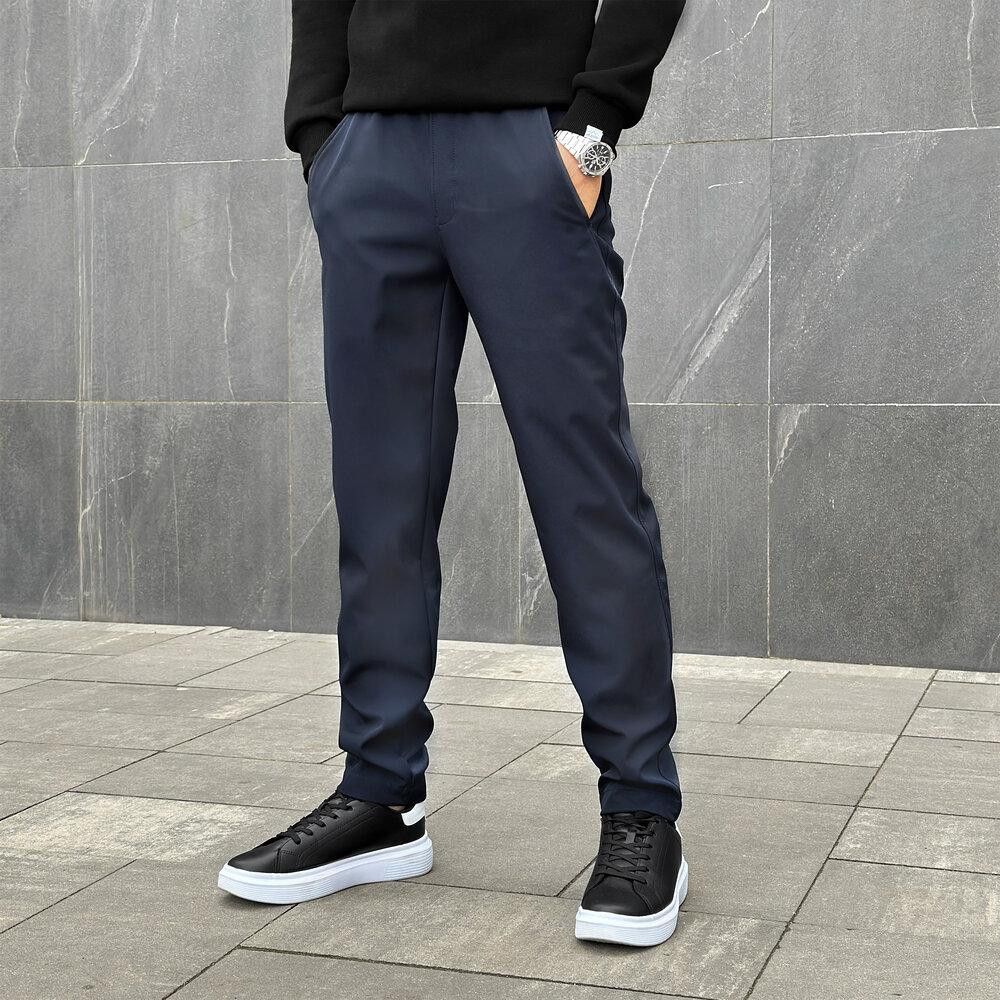 Штани із софтшелу для чоловіків весняні осінні сині Pobedov Point Київ - фото 2