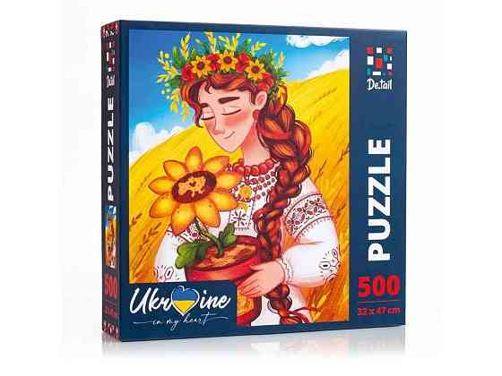 Пазли «Ukrainian girl with the sunflower» DT500-05 ТМ VLADI TOYS Київ