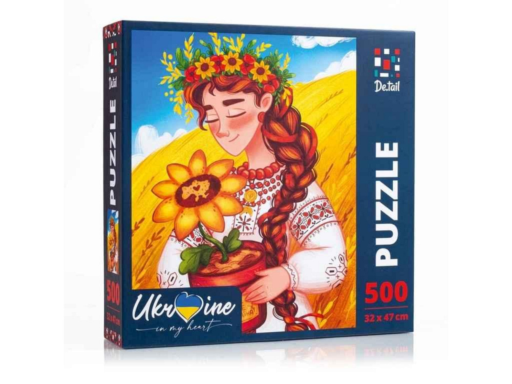 Пазли «Ukrainian girl with the sunflower» DT500-05 ТМ VLADI TOYS Киев - изображение 1