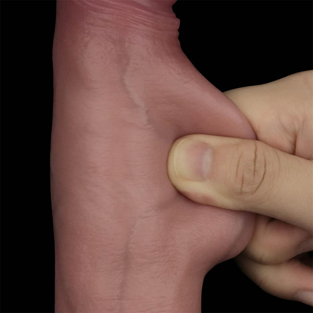 Фалоімітатор - Sliding Skin Pro II Dual Layer Silicone Dong 8.5" Flesh Sex Aura Київ - фото 7