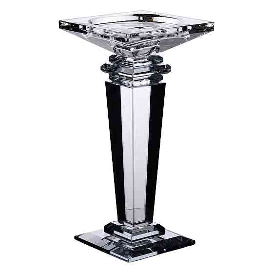 Yiwu Підсвічник скляний на високій ніжці 9.5×9.5×20 см декоративний прозорий HP-4-52S Киев