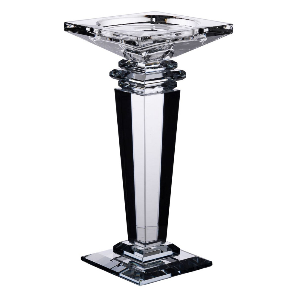 Yiwu Підсвічник скляний на високій ніжці 9.5×9.5×20 см декоративний прозорий HP-4-52S Киев - изображение 1