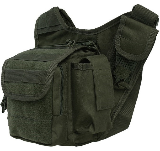Багатофункціональна Сумка через плече 7 літрів Mil-Tec від Sturm "Molle Gray" (13726501) Olive Нововолинськ - фото 3