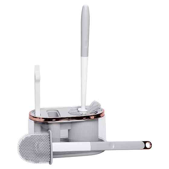 Household Набір для туалету настінний 3 в 1: 2 йоржики + щітка, йорж для унітазу силіконовий з Коломия