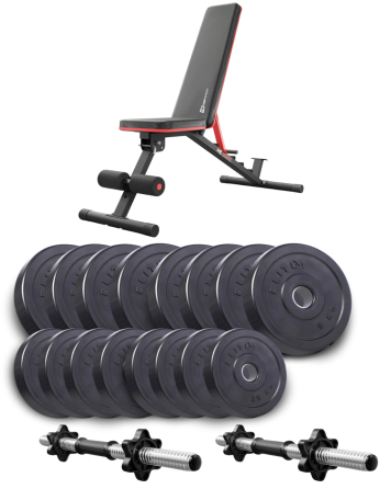 Набір Elitum Titan гантелі 2х31кг з лавою Hop-Sport HS-2050 HB Київ