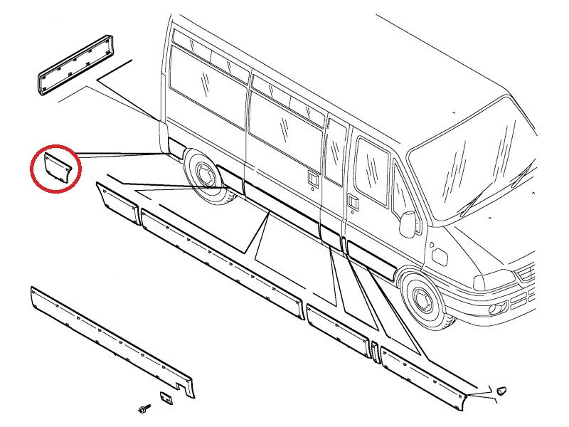 Накладка GP Peugeot Boxer 1 Тип 244 бокова задня права за аркою 37x34cm (735338235) Київ - фото 3
