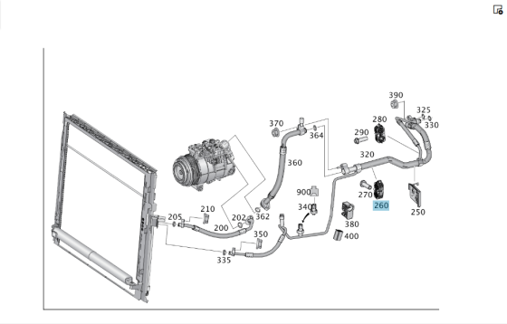 Mercedes-Benz  A0039954177 Подвійний хомут трубок кондиціонера GLC X253 ML/GLE W166 GL/GLS X166 GLE Coupe C292 G-class W463 S-class long V223 Maybach  Одеса