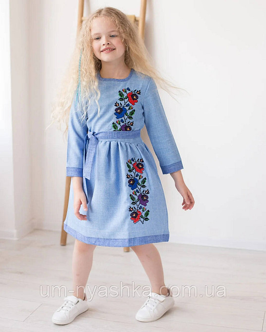 Дитяче плаття-вишиванка вишите плаття "Мальва" на зріст 98-150 Кривий Ріг - фото 4