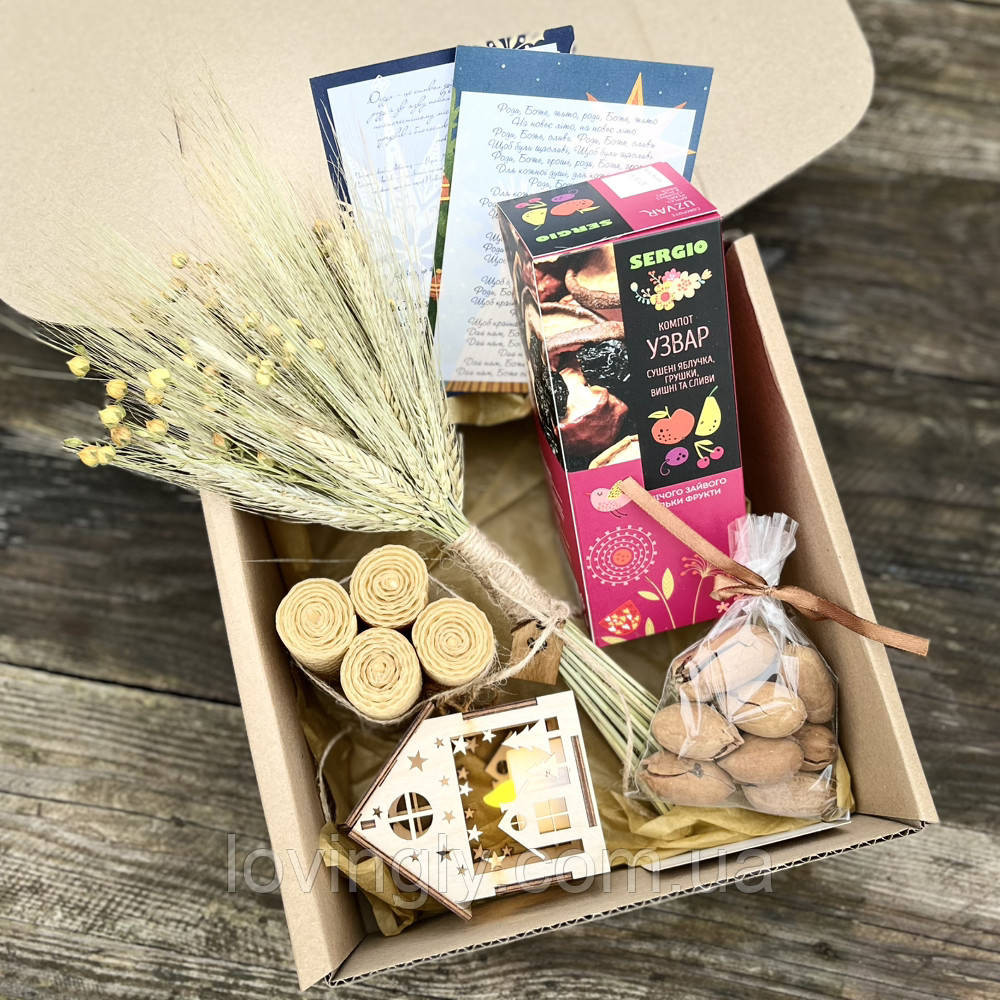 Рождественский подарочный набор с дедухом и адвент свечами | Украинский традиционный подарок Ирпень - изображение 2
