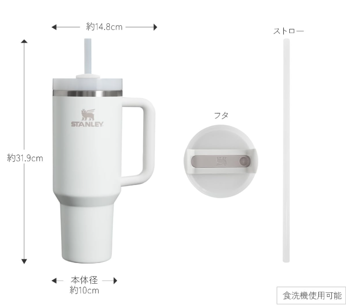 Термокухоль з ручкою Stanley Quencher H2.0 Flowstate 1180 мл з кришкою, термос для напоїв PT Одеса - фото 9