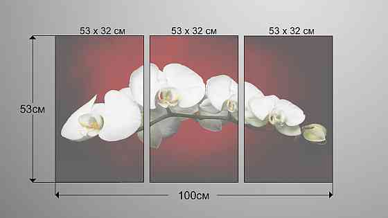 Модульна картина Квіти (53х100см) Аrt-135_3А Київ