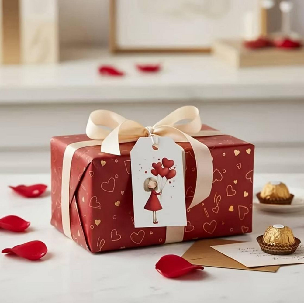 Бирки ко Дню влюблённых с девочкой и сердечками, 12 шт Киев - изображение 2