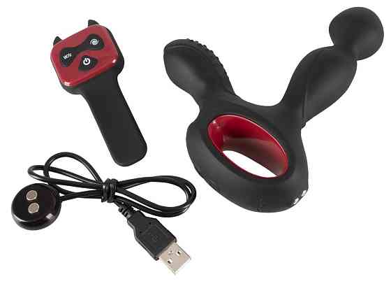Вибростимулятор простаты с ротацией и подогревом You2Toys Silicone Prostate Plug, черный Sex Aura Киев