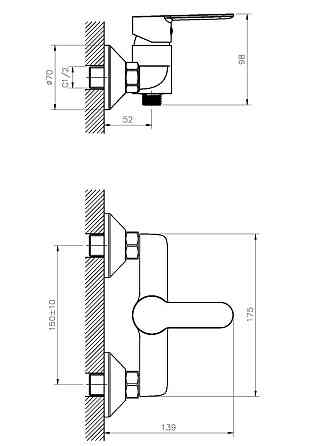 Змішувач для душа Haiba Daniel 003   ( HB1011 ) 38892 Харків