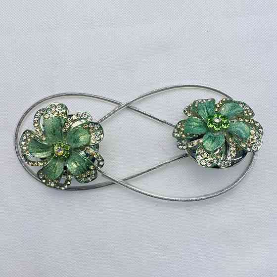 Магніти для штор та гардин "Flowers" набір 2 шт М'ятний (81-238) Київ