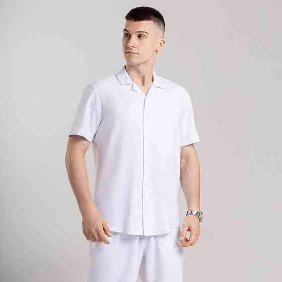 Чоловіча сорочка з коротким рукавом біла Pobedov Marsel Київ