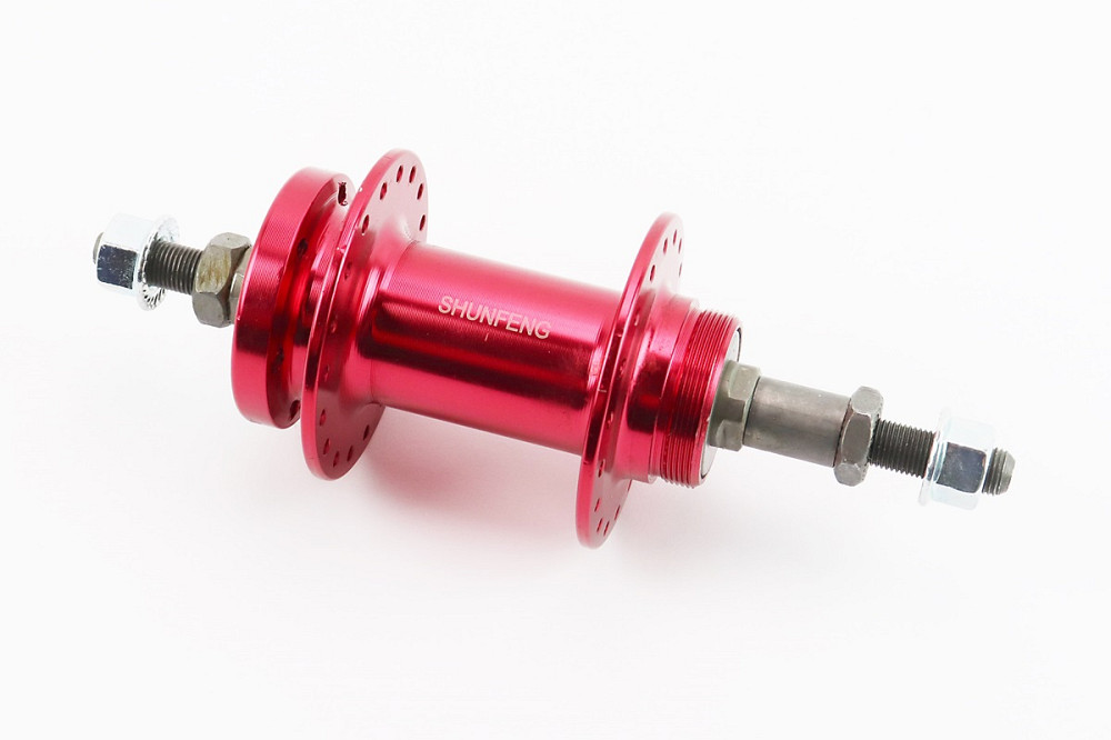 Втулка задня MTB алюмінієва 14Gx36H під вільнобіг, Disk-brake, кріпл. гайка, рожева SF-A210R Київ - фото 1