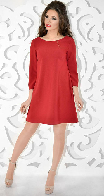 Платье красное расклешенное (42) Киев - изображение 1