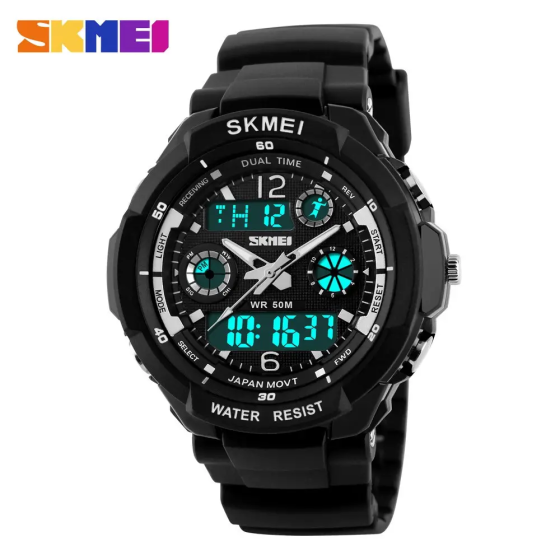 Чоловічий спортивний годинник Skmei S-Shock 0931 Чорний Вінниця