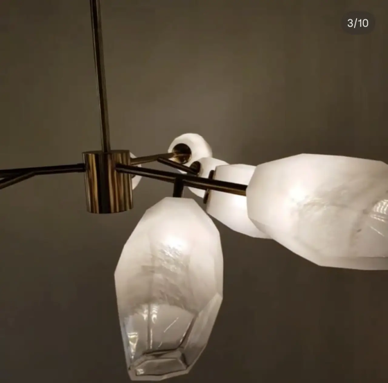 Світлодіодна люстра Сучасна 8616 (Золотиста) на 12 плафонів Київ