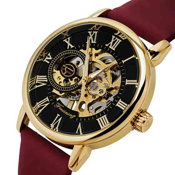 Годинник жіночий механічний Forsining Rich Ruby Red (2 ремінці) Вінниця
