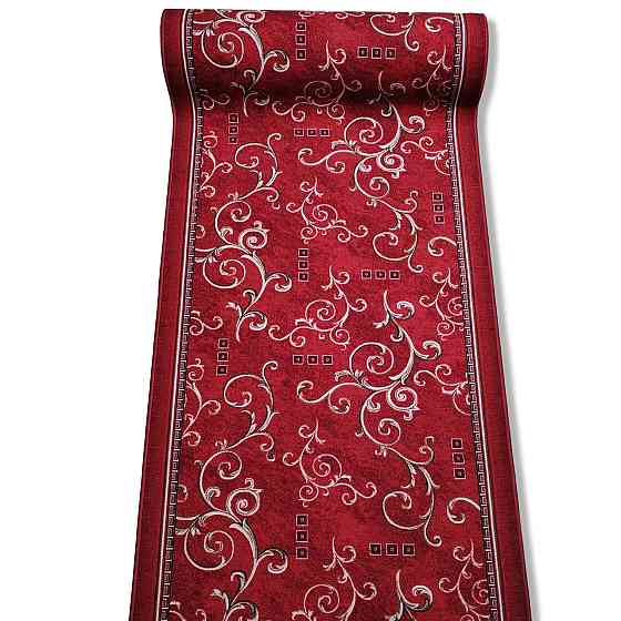 Ковровая дорожка лучшая цена, Красные Вензеля,  Ковёр на отрез. 300, 500 Каменское