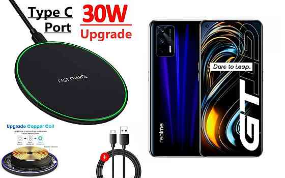 Беспроводное зарядное устройство Copper до 30W для Motorola Edge 50 Neo, Edge 50 Pro, USB-C, LED Киев
