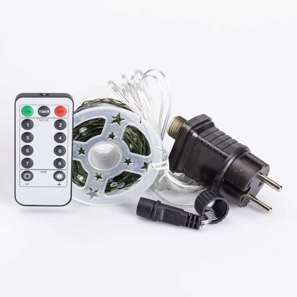 Garlando Гірлянда роса на пульті 50 метрів на 500 led світлодіодів крапля на зеленому дроті син Коломия - фото 4