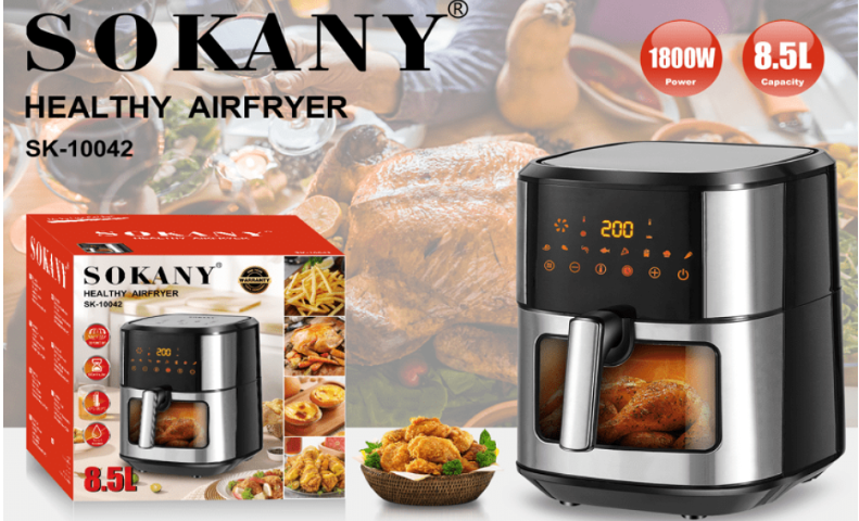 Аэрофритюрница SK-10042 5–6 л с таймером 60 мин, регулировкой температуры 80–200°C и защитой от перегрева Одесса - изображение 1