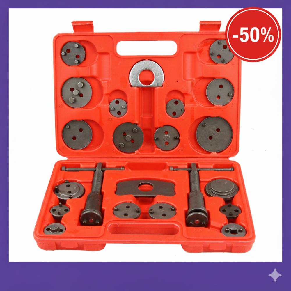 Інструменти для обслуговування гальмівної системи  та супортів авто MAR-POL M57692 з 21 елемента Львів - фото 1