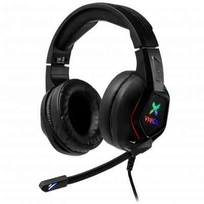 Наушники Vinga HSCU-160 Gaming LED Black (HSCU-160) Винница