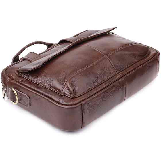 Стильный портфель для мужчин из натуральной кожи Vintage 23040 Коричневый Киев