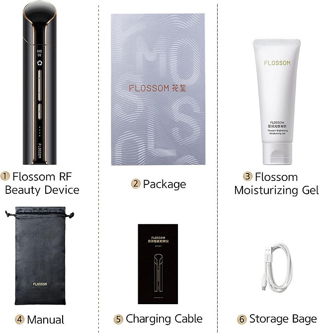 Масажер для обличчя FLOSSOM RF + SkinLifting Преміум апарат мікрострумової та радіохвильової терапії з червоним світлом Київ - фото 8