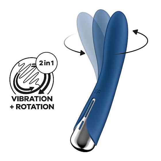 Вібратор точки G з обертанням Satisfyer Spinning Vibe 1 Blue, 2 мотори Sex Aura Київ