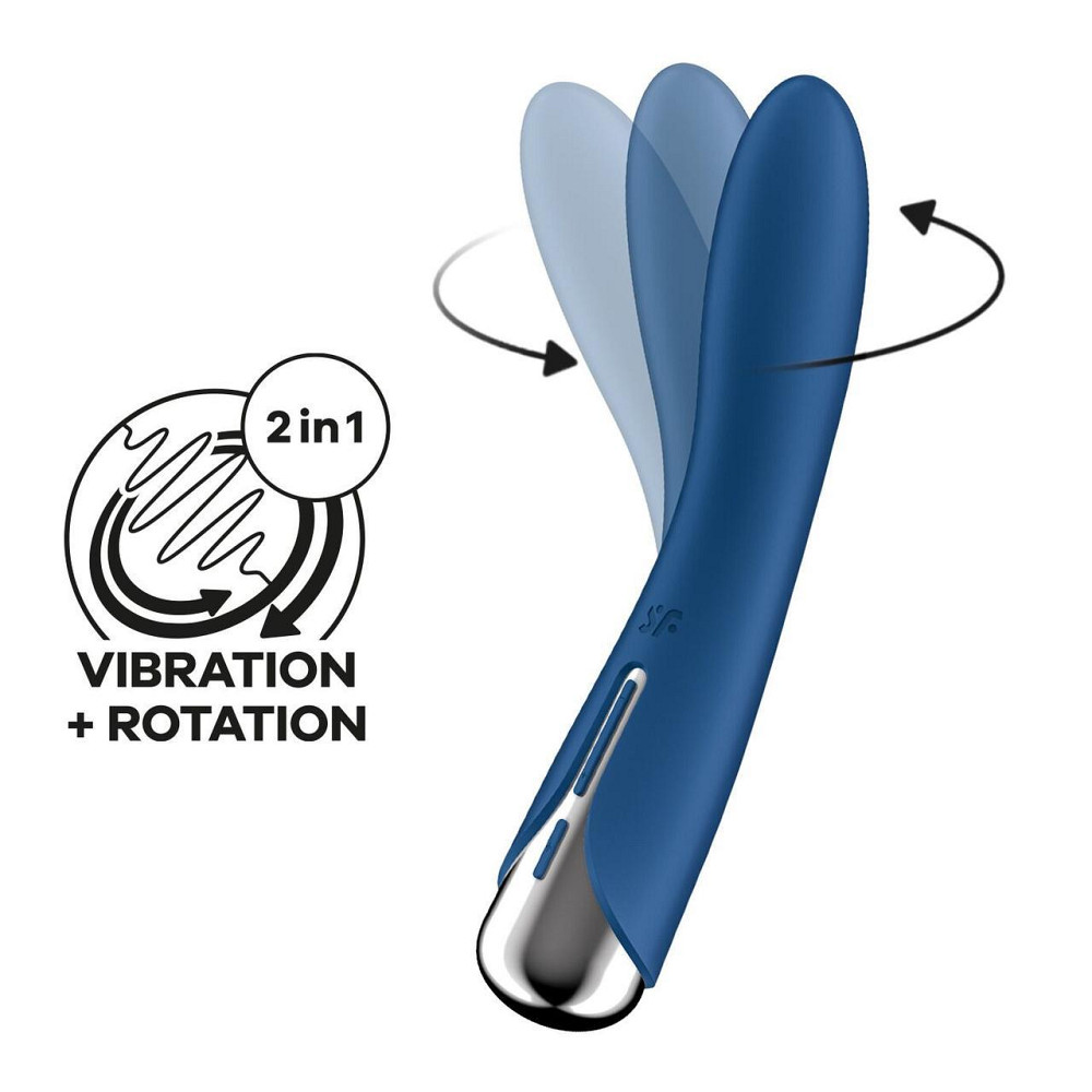 Вібратор точки G з обертанням Satisfyer Spinning Vibe 1 Blue, 2 мотори Sex Aura Київ - фото 1