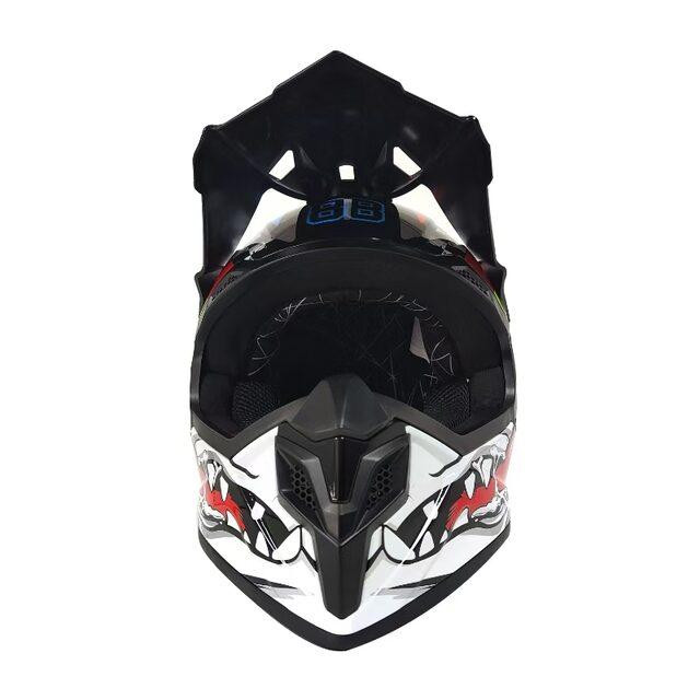 Шлем MD-911 белый с цветной графикой size S + очки - Мукачево - изображение 4