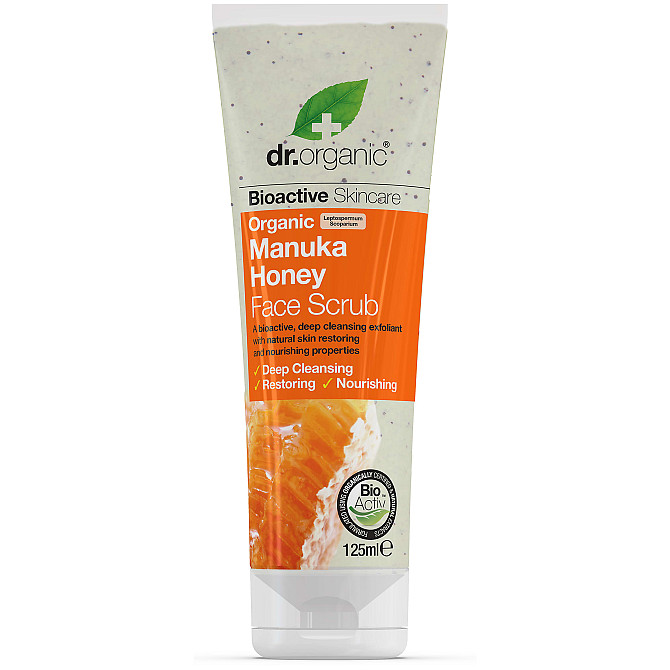 Скраб для обличчя з медом Манука Dr.Organic 125 мл Вінниця - фото 1
